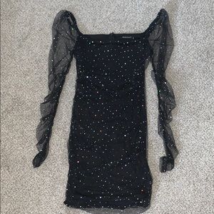 Black sequin dress